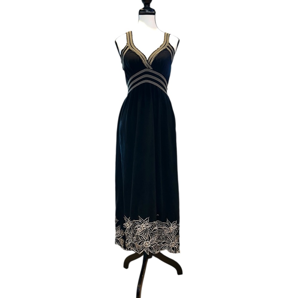 Spoiled Black and Gold Maxi Dress